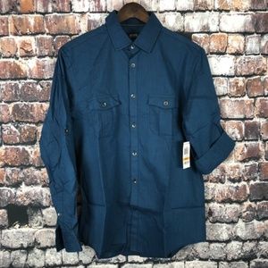 Alfani Men's New Small Blue Dress Shirt